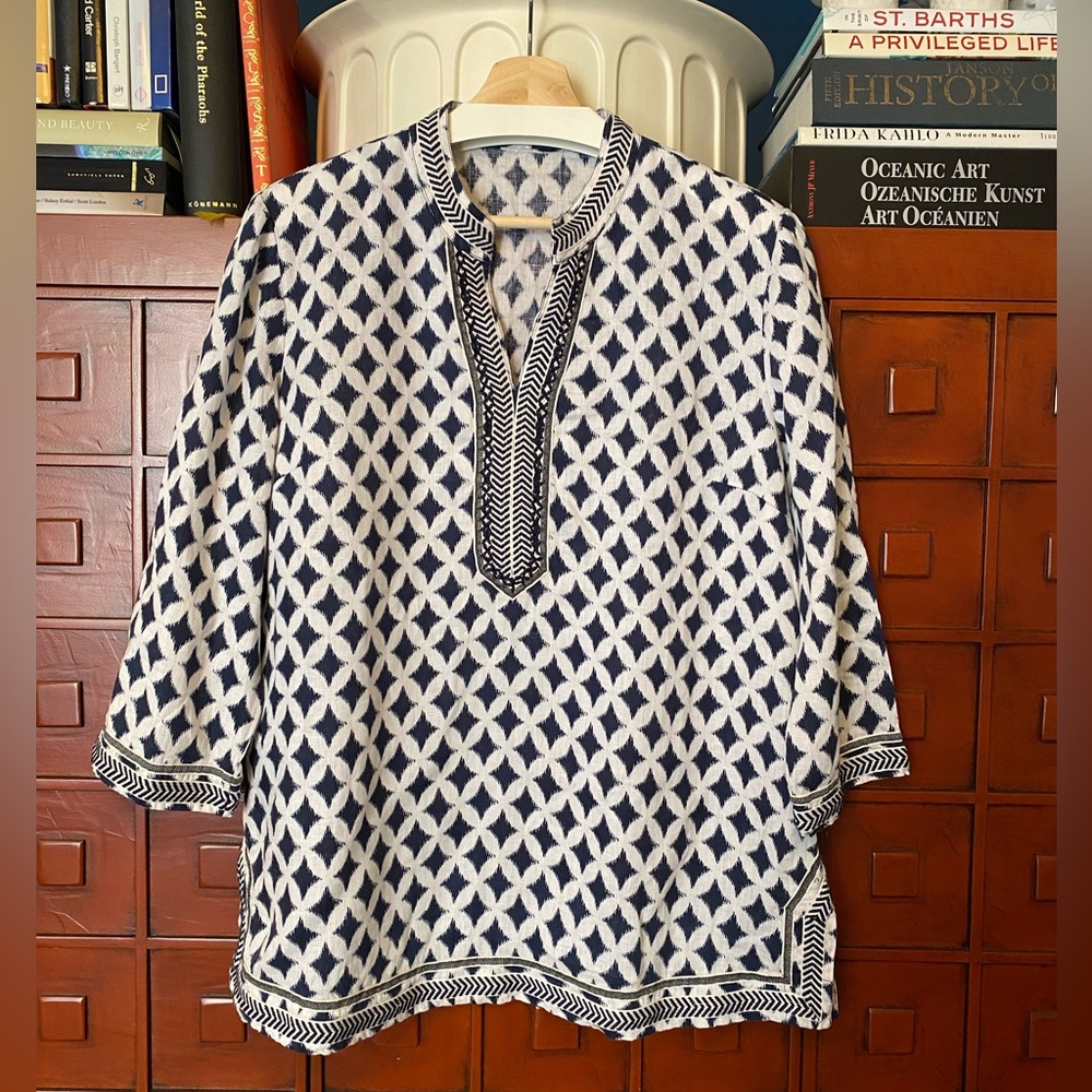 White & Blue Tunic
